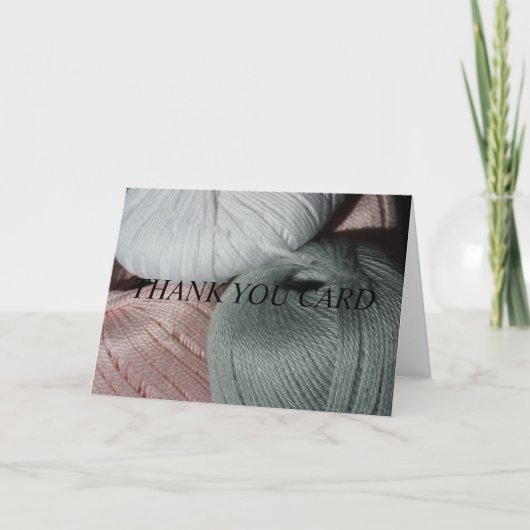 編み物ヤーンのサンキューカード サンキューカード (正面)