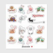 編み物ヤーン繊維芸術スクラップブック形ステッカー シール (シート)