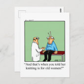 編み物ユーモアはがき ポストカード (正面/裏面)