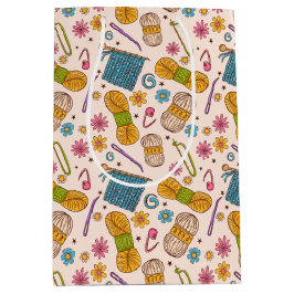 編み物ラブ ミディアムペーパーバッグ