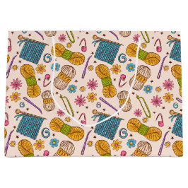 編み物ラブ ラージペーパーバッグ