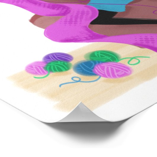 編み物リメリック～時間よりも糸の数が多い ポスター (角)