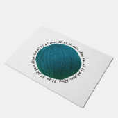 編み物リンゴヤーンボールティール(緑がかった色)·クラフツ ドアマット (アングル)