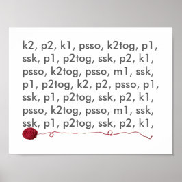 編み物リンゴレッドヤーンクラフツ ポスター