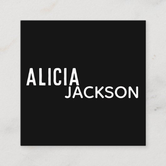 編み物レインボーストッキネット スクエア名刺 (正面)