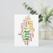 編み物レキシコン – ニットのための単語！ニット！ ポストカード (スタンド正面)