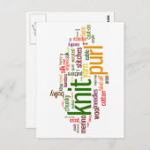 編み物レキシコン – ニットのための単語！ニット！ ポストカード (正面/裏面)