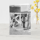 編み物ヴェネツィア・ライフガード、1900年代初期 カード (黄色い花)