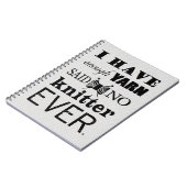 編み物不十分なヤーンクラフトアイディアノート ノートブック (左側)