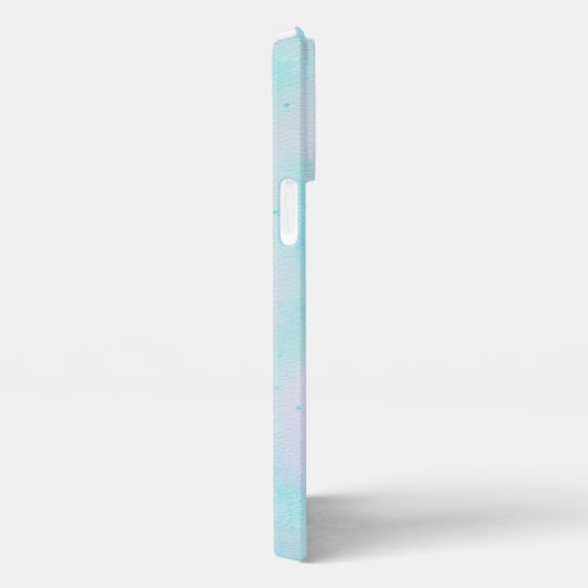 編み物不十分な糸の工芸品の水色のテクスチャ iPhoneケース (右側面)