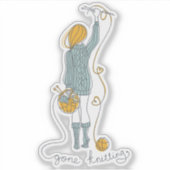 編み物中毒 シール (正面)