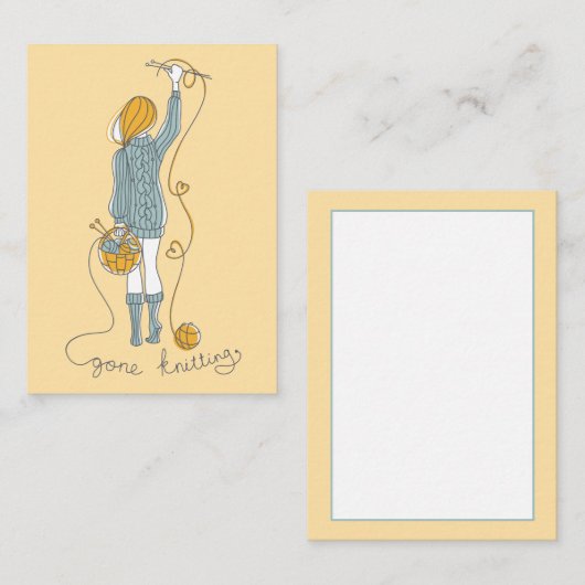 編み物中毒 ノートカード (正面/裏面)