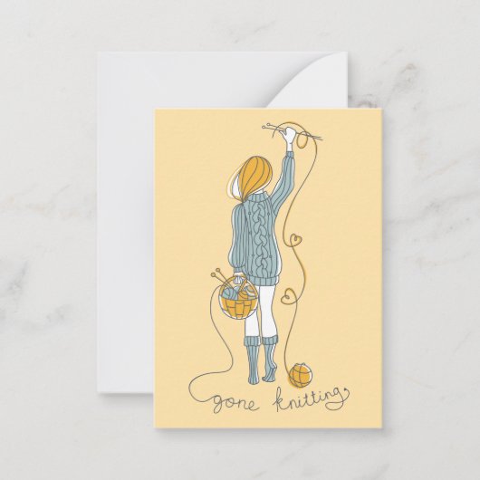 編み物中毒 ノートカード (正面)