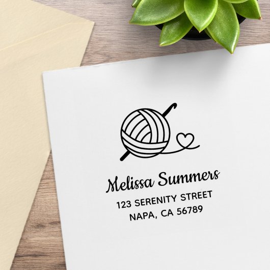 編み物交代糸アドレス ラバースタンプ