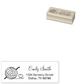 編み物交代糸差出人住所 ラバースタンプ (押印)