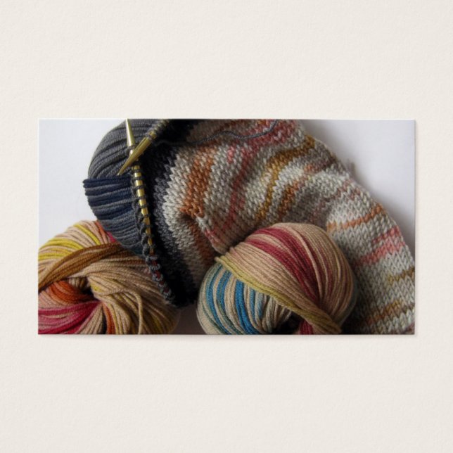 編み物付き毛糸 (正面)