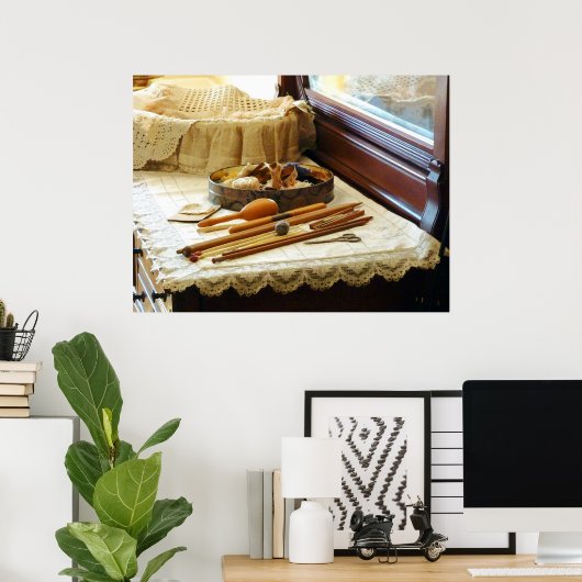 編み物供給 ポスター (ホームオフィス)