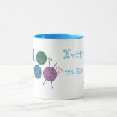 編み物保私のサイン…通常 – パーソナライズされた マグカップ (中央)