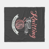 編み物保私の解除ノベルティ フリースブランケット (正面(横))