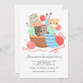 編み物円招待状 招待状 (正面/裏面)