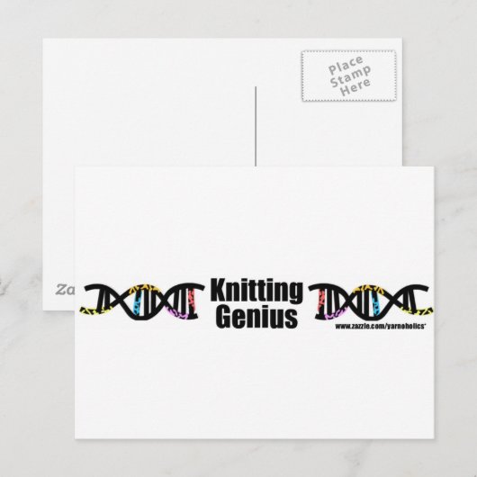 編み物天才 ポストカード (正面/裏面)