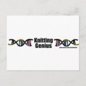 編み物天才 ポストカード (正面)
