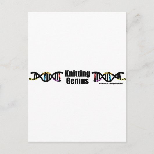 編み物天才 ポストカード (正面)