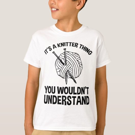 編み物好きな人あるある - あなたにはわからない Tシャツ (正面)