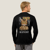 編み物好きな猫愛好家へのキュートなギフト トライブレンドTシャツ (背面全体)