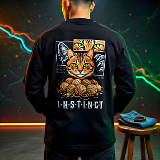 編み物好きな猫愛好家へのキュートなギフト トライブレンドTシャツ