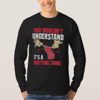 編み物好きにはわかるけど他人にはわからないセーター Tシャツ