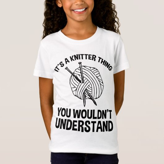 編み物好きにはわかるけど、一般人にはわからない Tシャツ (正面)