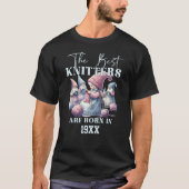 編み物好きのための誕生年Tシャツ オーダーメイド Tシャツ (正面)