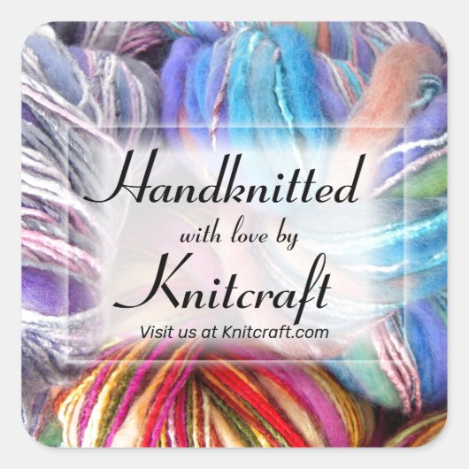 編み物工芸 スクエアシール (正面)