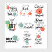 編み物引用文シール シール (シート)