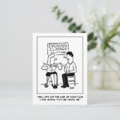 編み物成人教育夜間授業&ナイトクラブ ポストカード (スタンド正面)