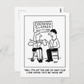 編み物成人教育夜間授業&ナイトクラブ ポストカード (正面/裏面)