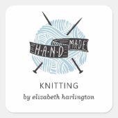 編み物手作りかぎ針のクラフト用品。ニット スクエアシール (正面)