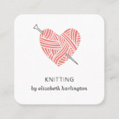編み物手作りかぎ針のクラフト用品。ニット スクエア名刺 (正面)