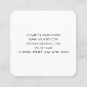 編み物手作りかぎ針のクラフト用品。ニット スクエア名刺 (裏面)