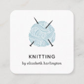 編み物手作りニット・クロシェのクラフト用品 スクエア名刺 (正面)