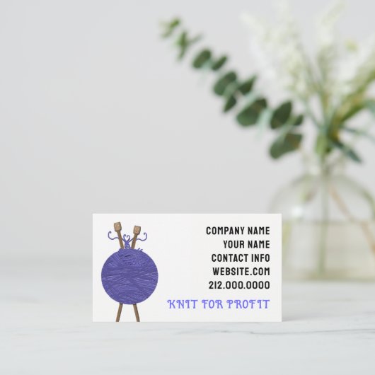 編み物業 名刺 (スタンド正面)