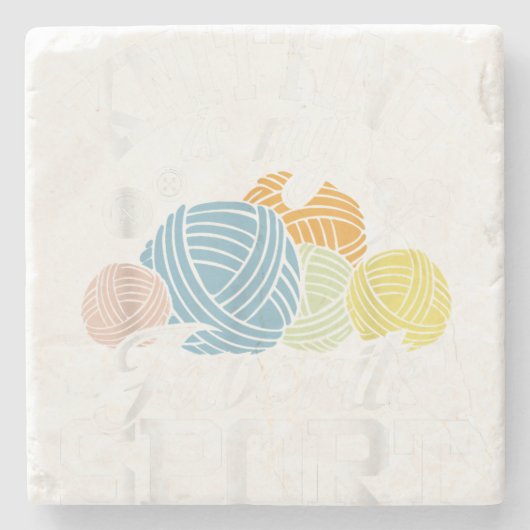 編み物殺人が間違っているからだ ストーンコースター (正面)