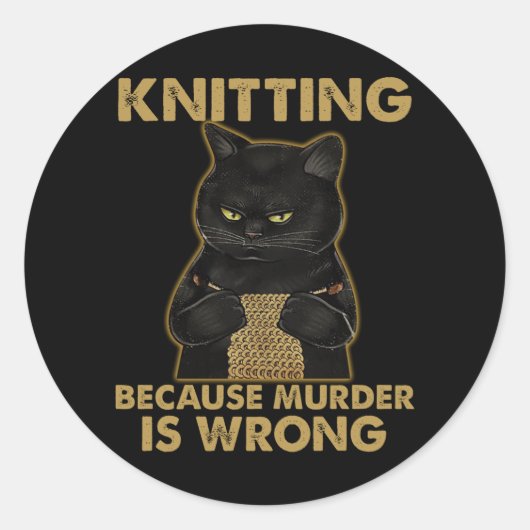 編み物殺人が間違っているからだ ラウンドシール (正面)