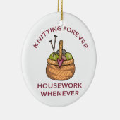 編み物永久 セラミックオーナメント (右)