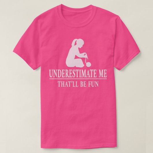 編み物私を過小評価,女性のエンパワーメント3519 Tシャツ (デザイン正面)
