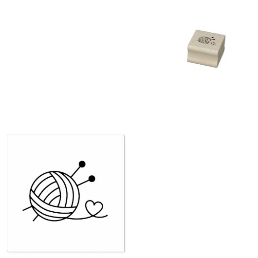 編み物糸のロイヤリティのボールを1つのフリー1x1 ラバースタンプ (押印)