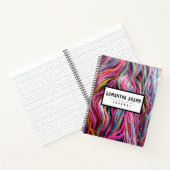 編み物糸ウール手紡ぎピンクマゼンタ ノートブック (内部)