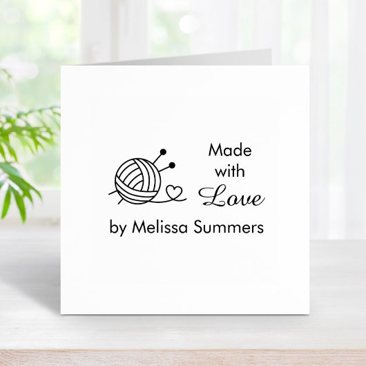 編み物糸クラフトのボールLove 4 ラバースタンプ