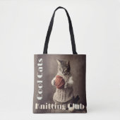 編み物糸ホルダー編み機ギフト中毒 トートバッグ (正面)